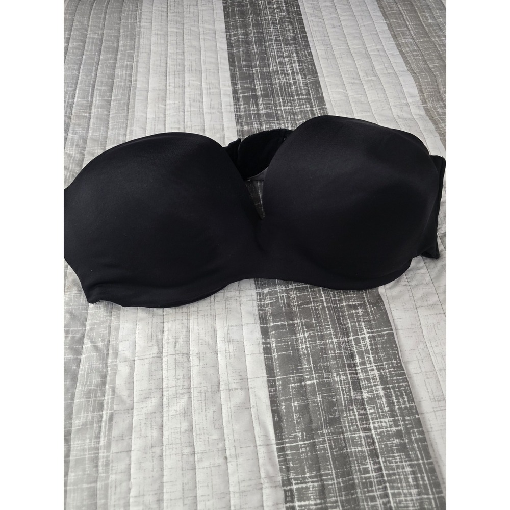 AMBRIELLE NATURAL SHAPING UW STRAPLESS BRA SIZE 42D BLACK NO STRAPS